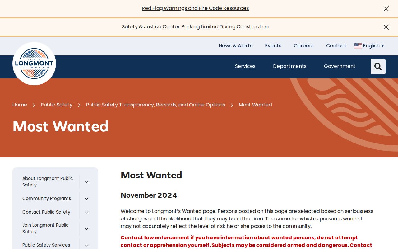 Boulder County bench warrant and curated list distinction